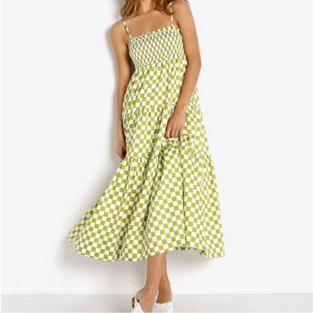 En Saison Smocked Bodice Midi Dress